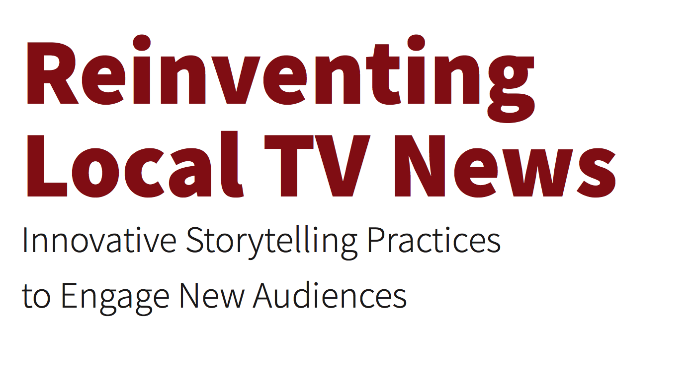 Breaking news!: We are unveiling findings from our national study on reinventing local TV News