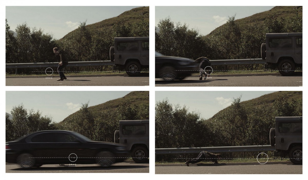 A screenshot from Land Rover's interactive story.