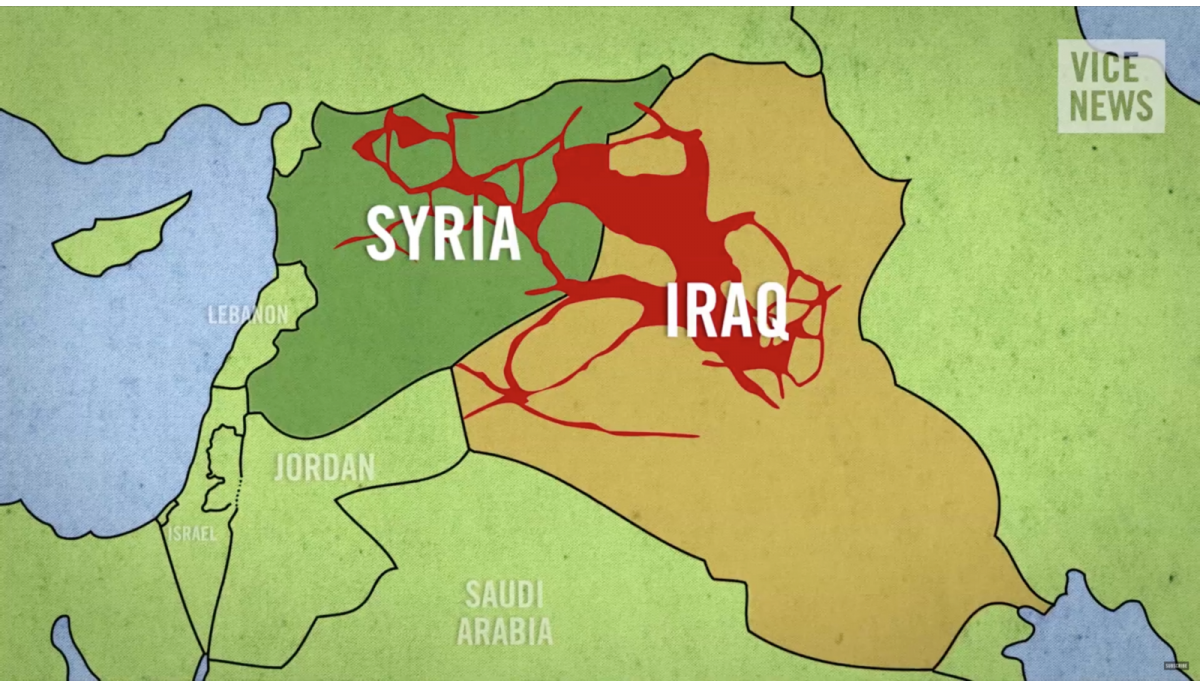 Fig. 1. Screenshot from the Vice News documentary “The Islamic State”, August 14, 2014.