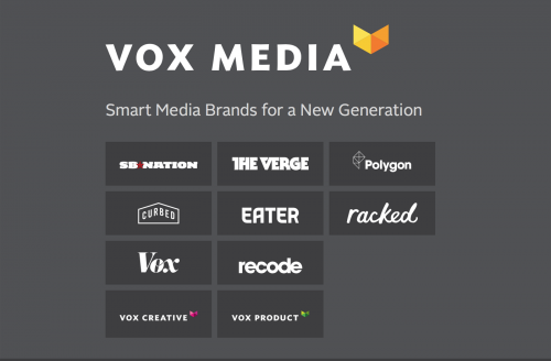 Vox Media holds a series of different niche-brands and creative ad companies