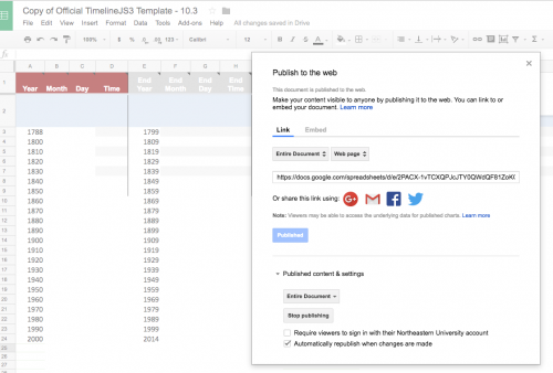 How to build a timeline using TimelineJS - Storybench
