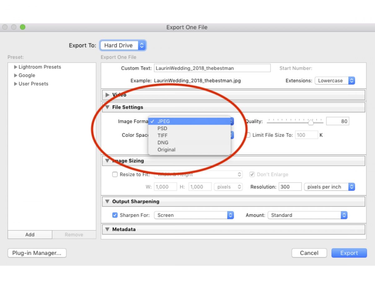 How to export photos from Lightroom Storybench