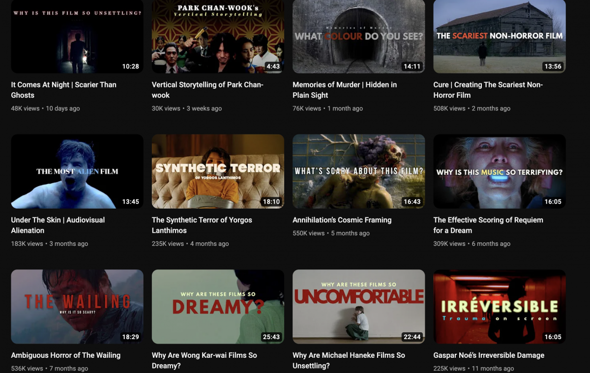 screenshot of Spikima Movies' YouTube home page showing their recent videos.