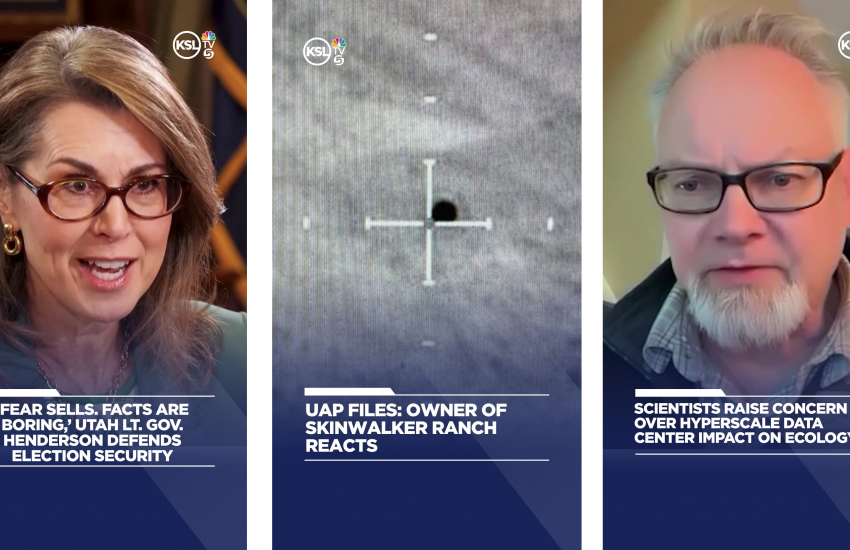 Image shows screen shots of Instagram reels of news stories.