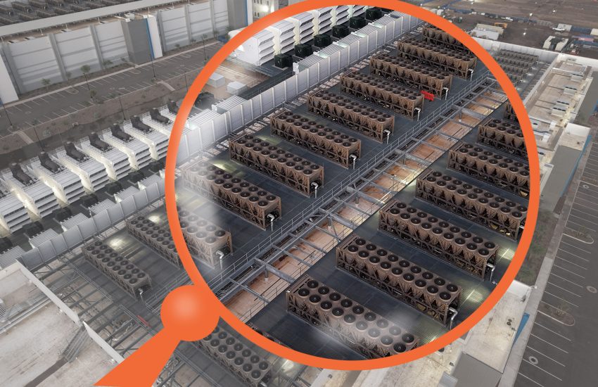 Roof of a data center.
