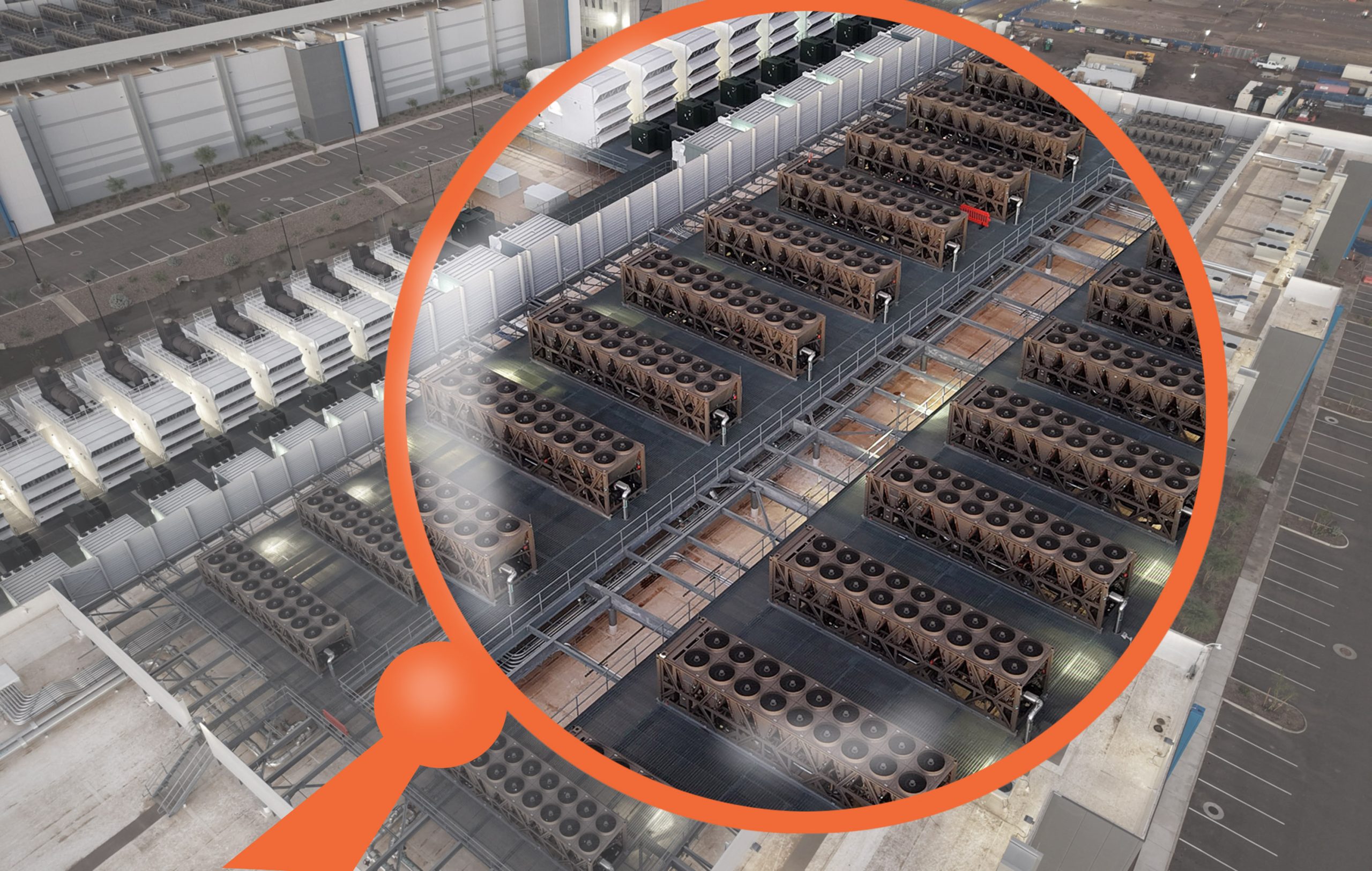 Roof of a data center.